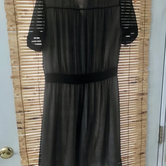 Club Monaco black sheer lined  dress Sz 4 - Picture 9 of 9